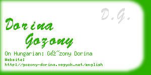 dorina gozony business card